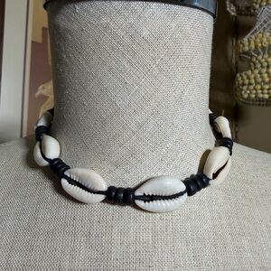 Boho Beach Cowrie Shell Choker Necklace